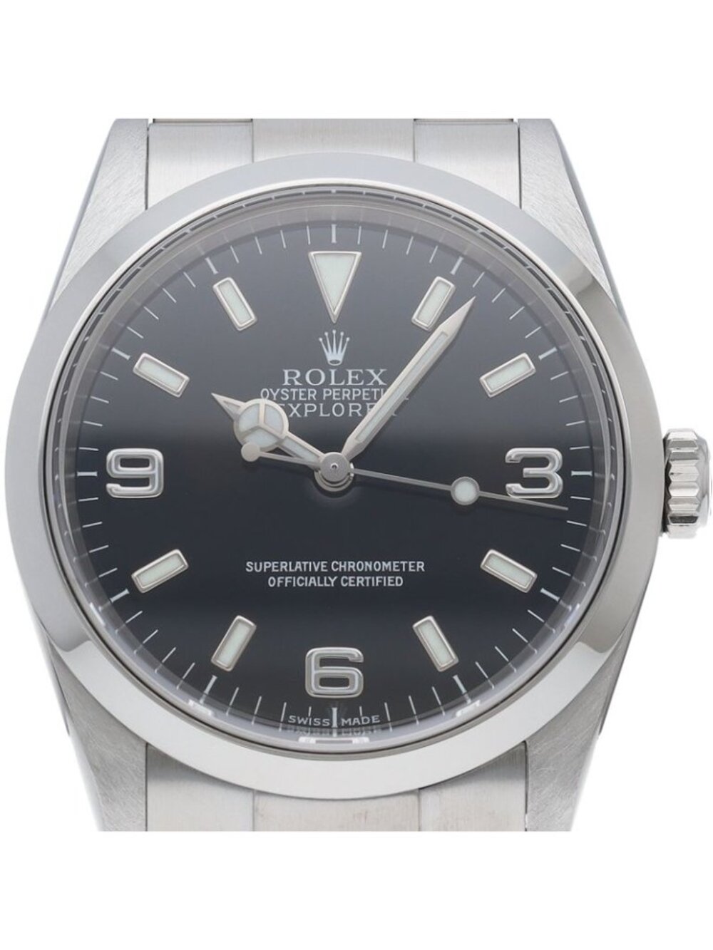 Rolex Explorer 1 SS Watch Black